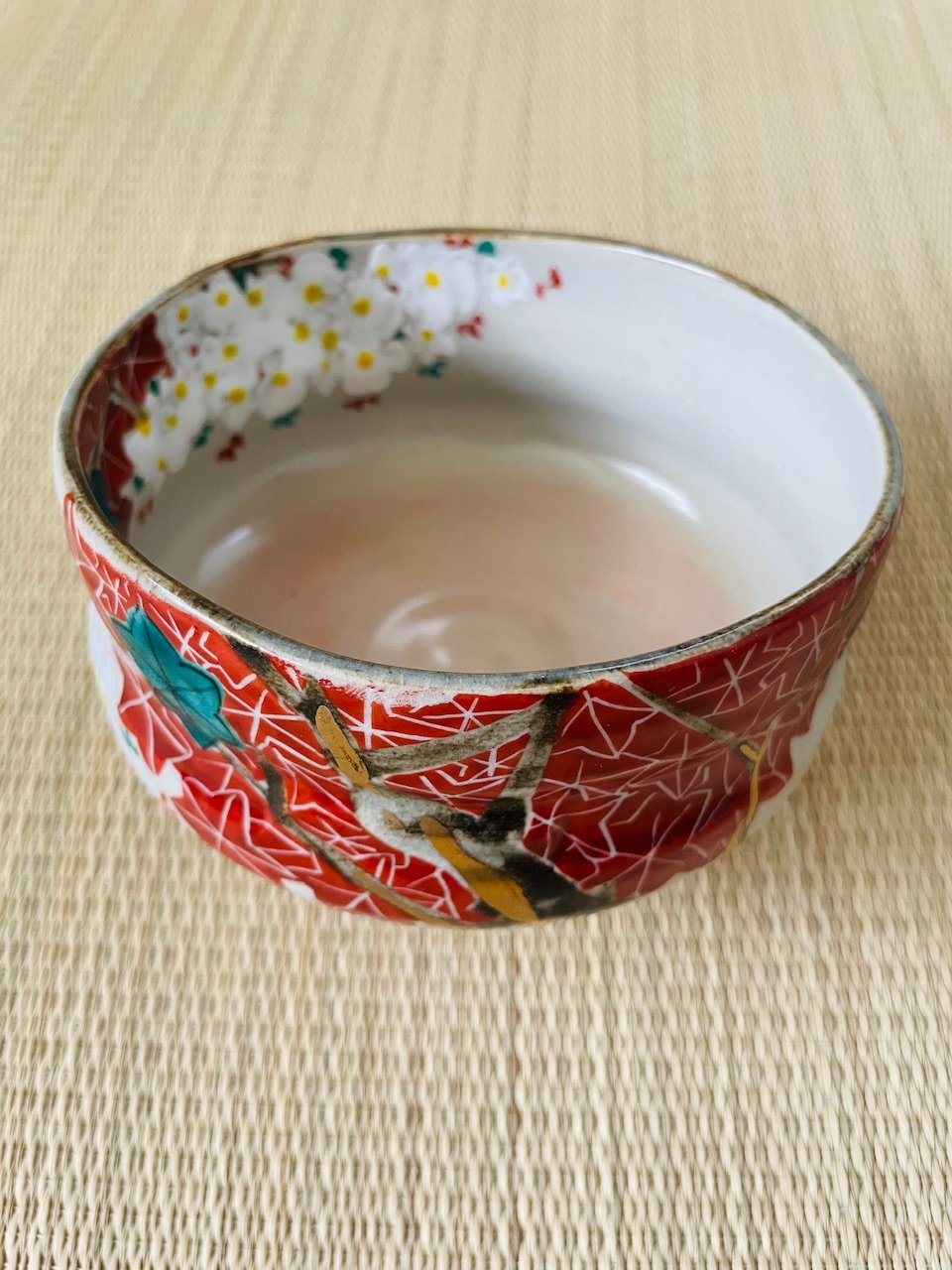 未使用保管品】短冊箱セット （未使用 清水焼在銘茶碗二種、水指建水蓋