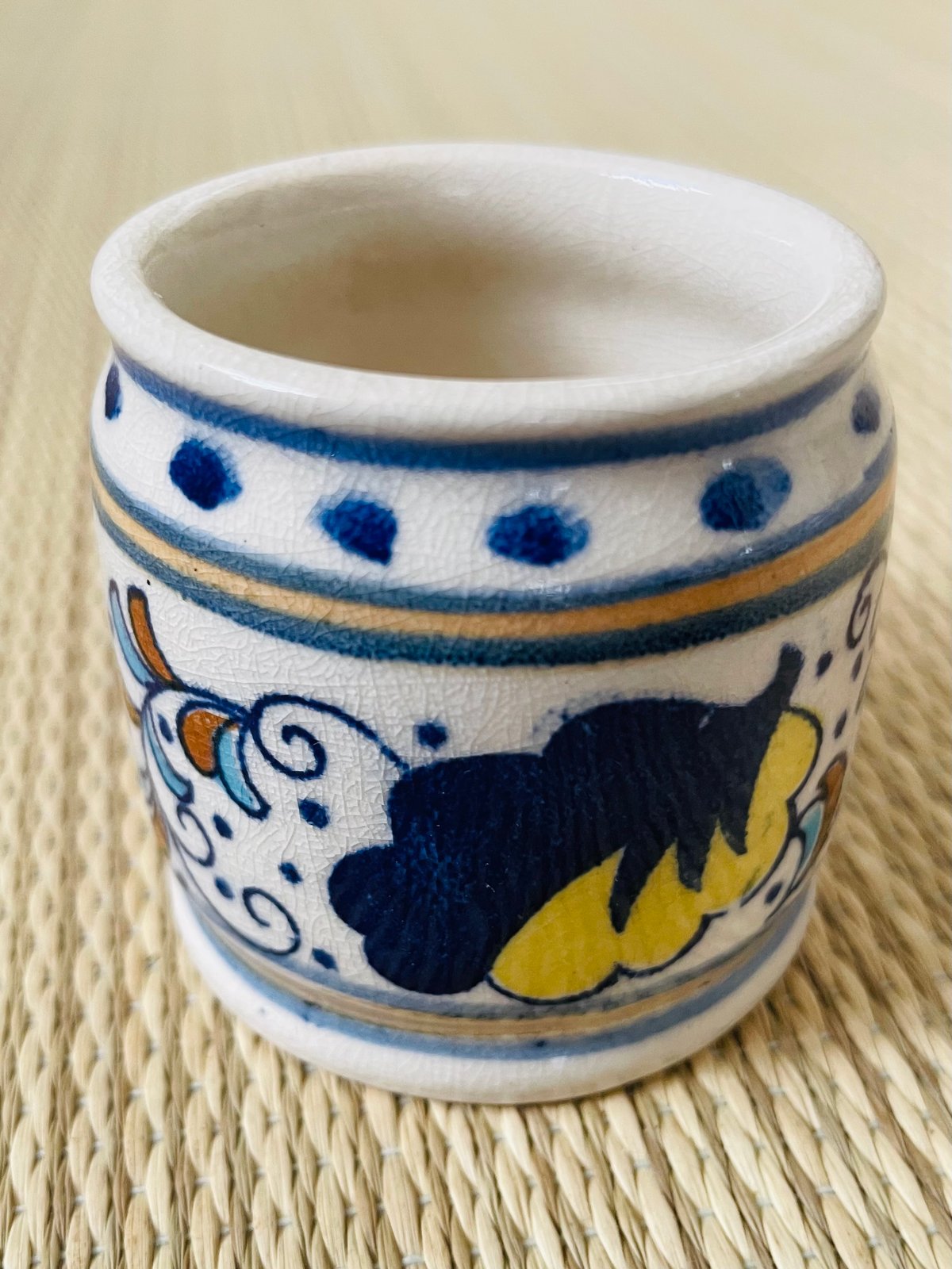 【茶道具】 時代オランダ蜻蛉絵蓋置　蓋置102 茶道具】 時代オランダ蜻蛉絵蓋置 蓋置102 茶道具】 時代オランダ蜻蛉
