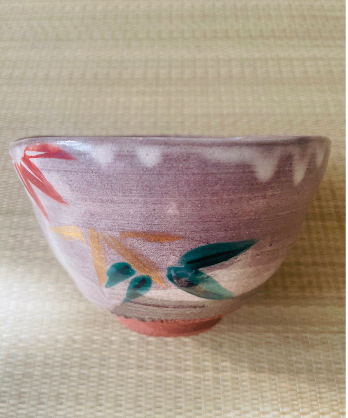 美品 在銘】作家物 茶箱用 仁清写し 茶碗 振出 茶巾筒三点セット