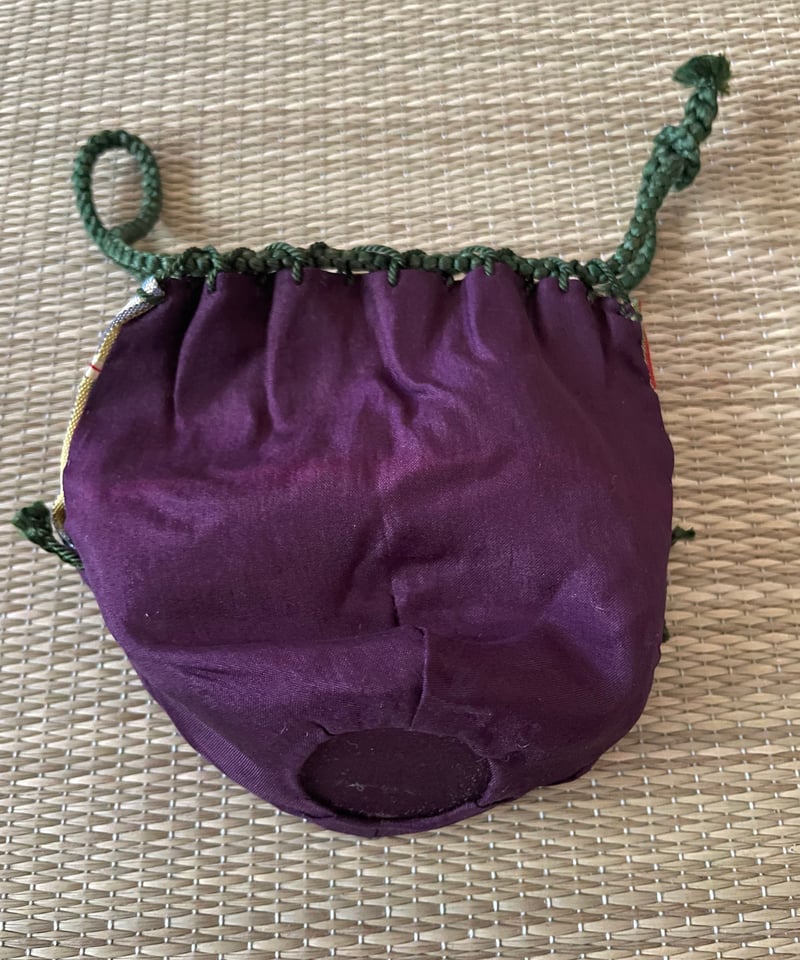 山中塗真塗　中棗✴︎お仕服 美品 未使用保管品】木製 漆塗り 仕覆付き黒棗 正絹名物裂「十色間道
