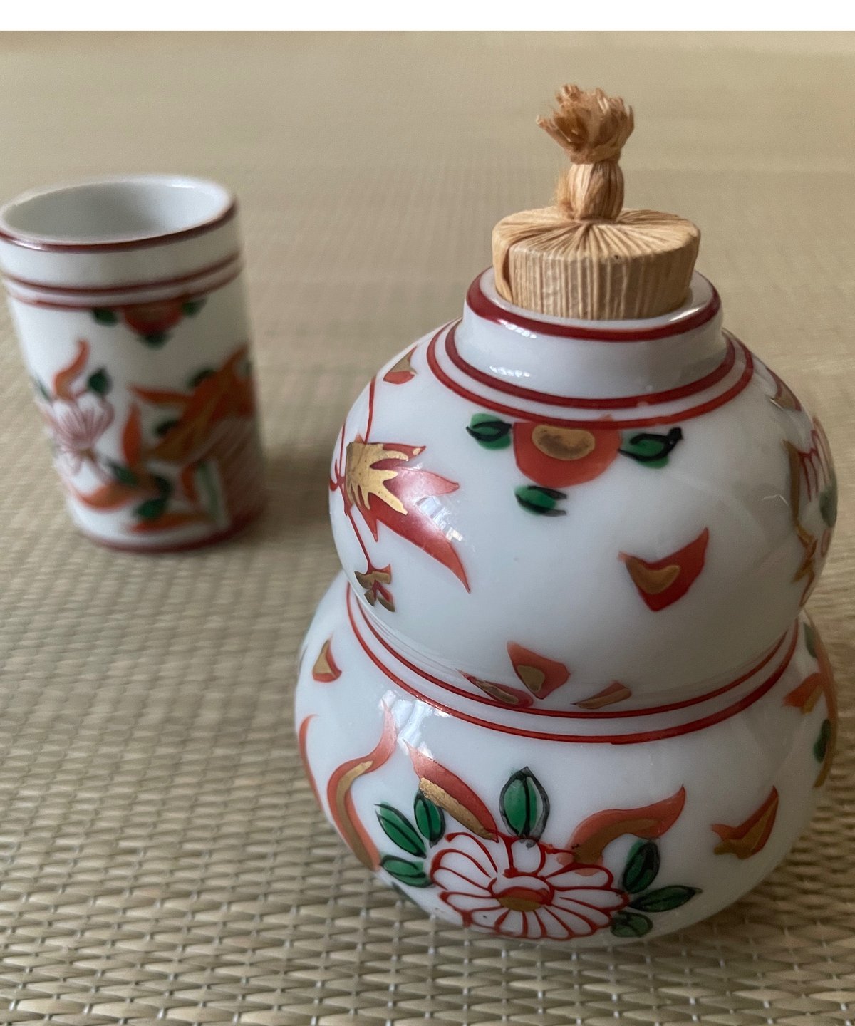 美品】磁器製 赤絵 振出し茶巾筒セット | ginyoudo