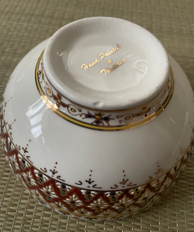 新品】タイ製 手描き ベンジャロン焼 磁器 ボウル 茶碗（茶色） | ginyoudo