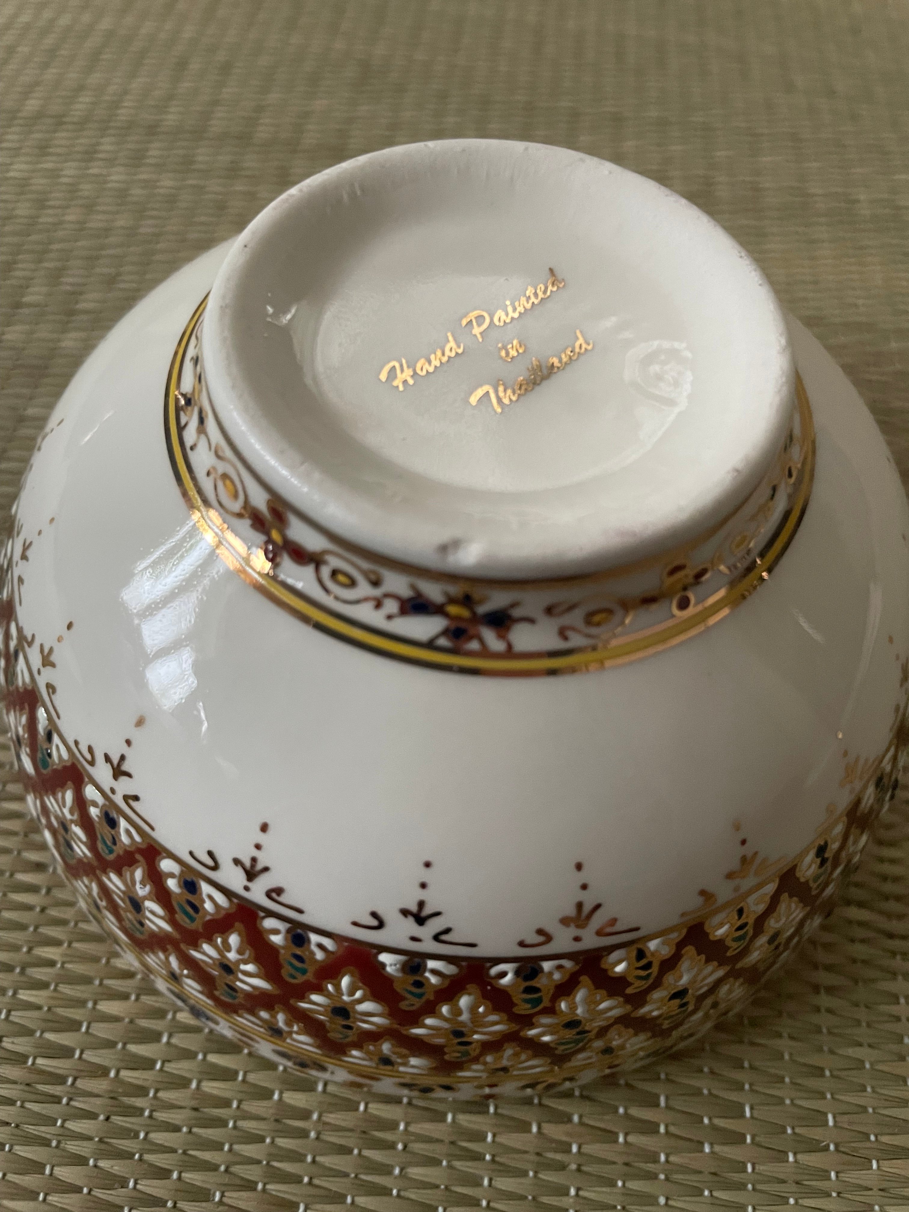新品】タイ製 手描き ベンジャロン焼 磁器 ボウル 茶碗（茶色） | ginyoudo