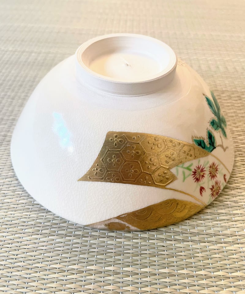 美品 在銘 共箱付】鳴滝窯 橋本城岳造 色絵七夕文 平茶碗 | ginyoudo
