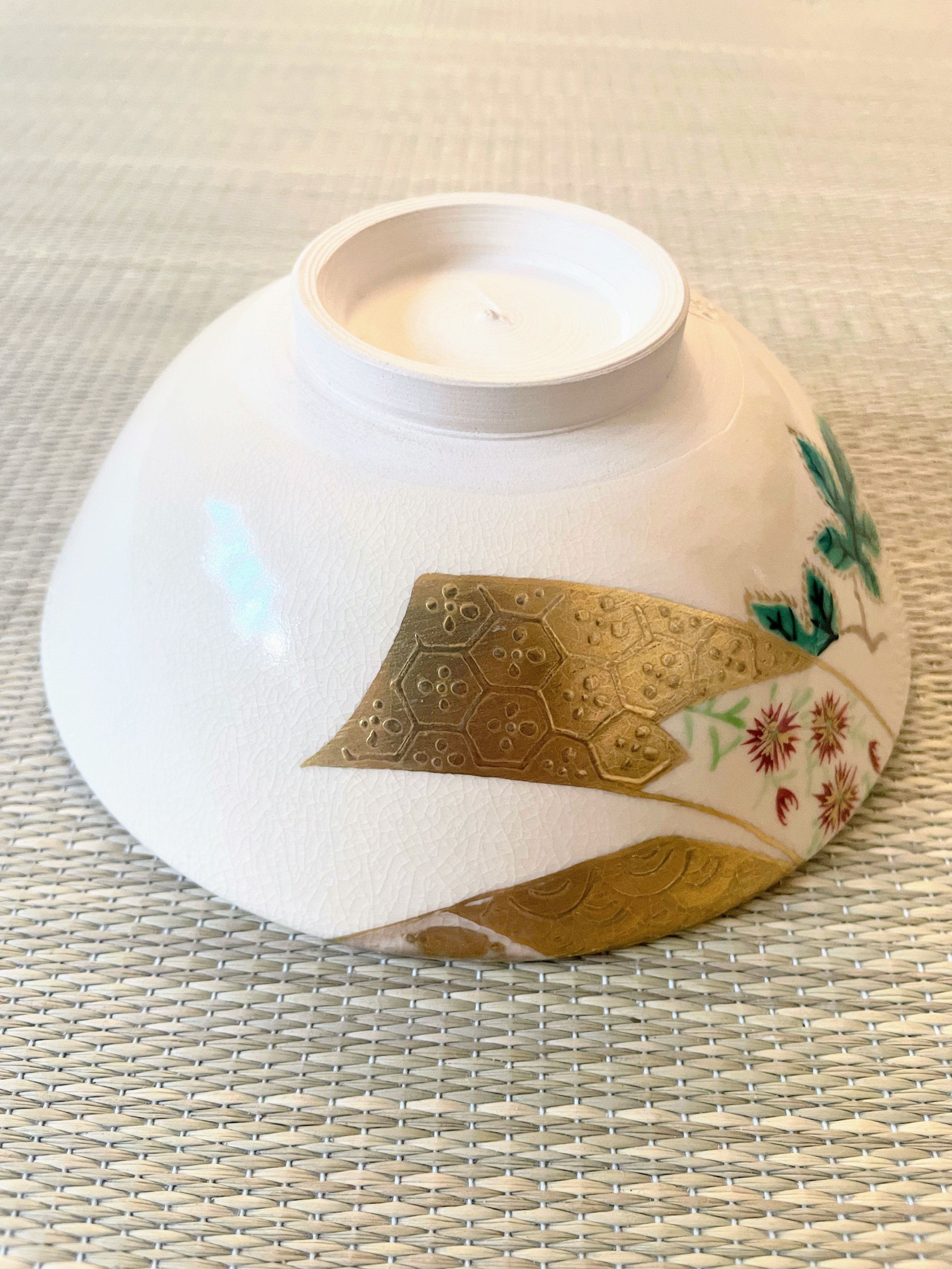 美品 在銘 共箱付】鳴滝窯 橋本城岳造 色絵七夕文 平茶碗 | ginyoudo