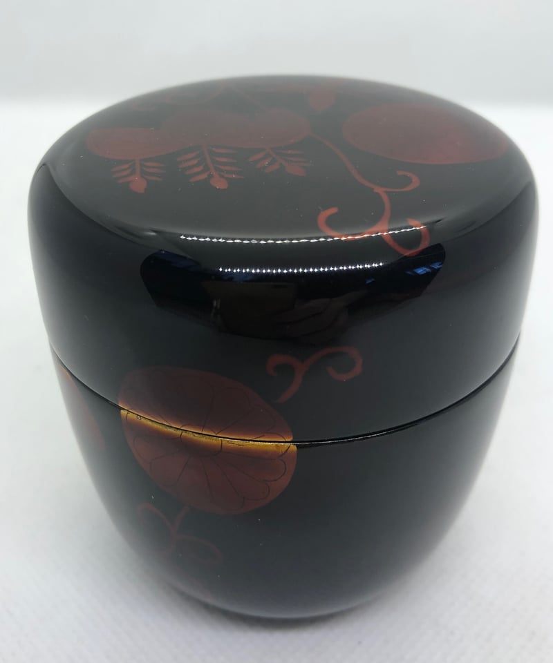 美品 木製】白檀塗り 中棗 高台寺蒔絵（菊桐唐草） | ginyoudo