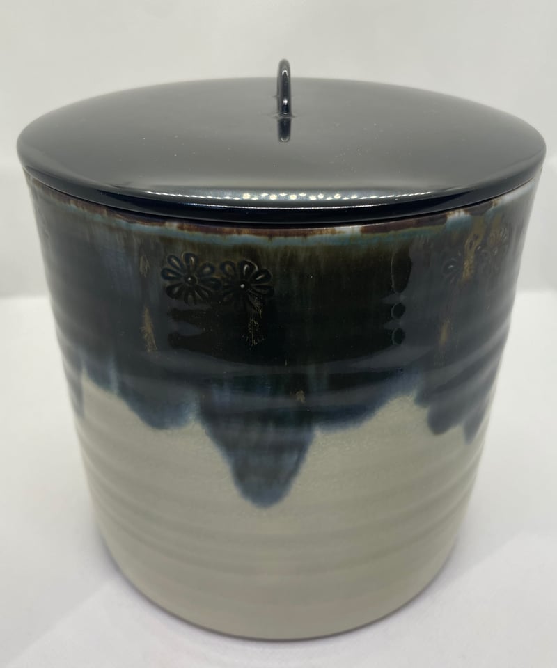美品 塗り蓋付】一重口 御深井 水指 | ginyoudo