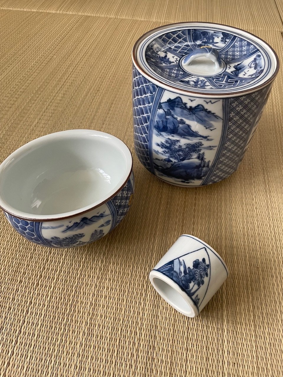 未使用✨️短冊茶　茶道具セット　京焼　織部焼 茶碗2つ付き！小物充実 未使用保管品】短冊箱セット （未使用 清水焼在銘茶碗二種、水指建水蓋