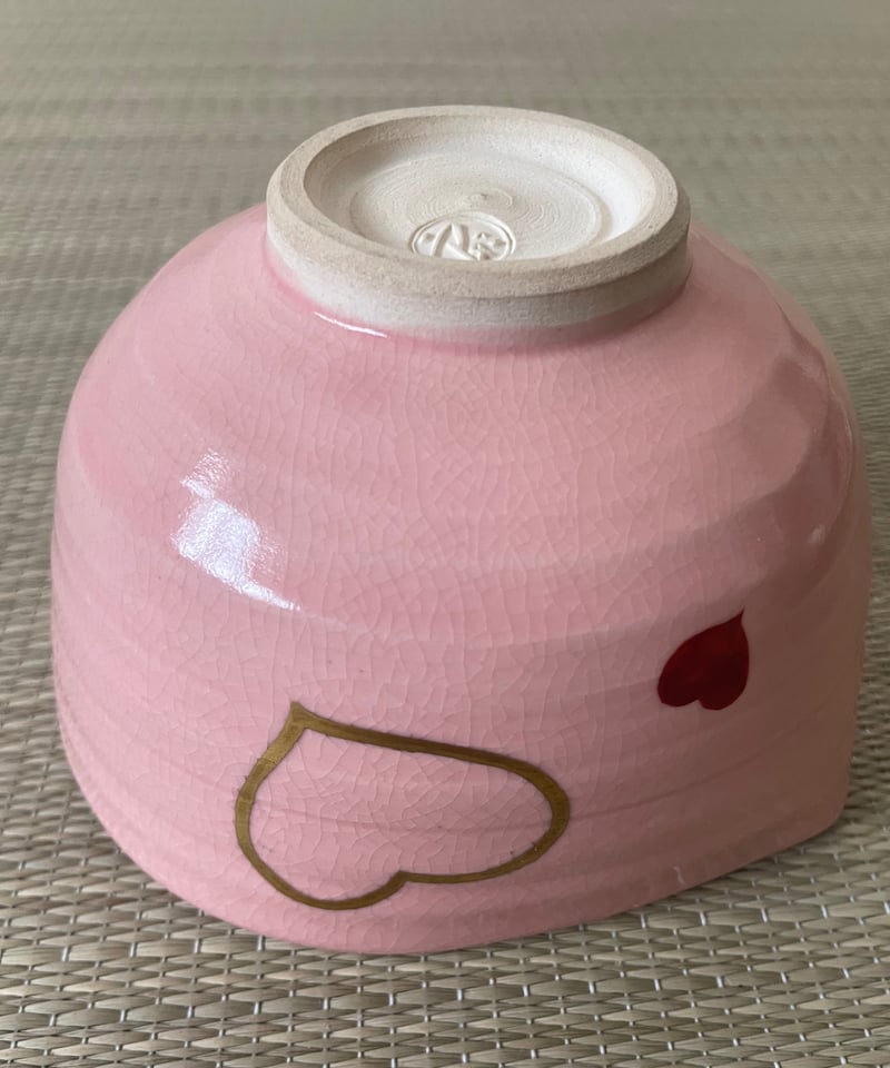 美品 在銘】中村良二造 ハート 抹茶碗 ピンク | ginyoudo