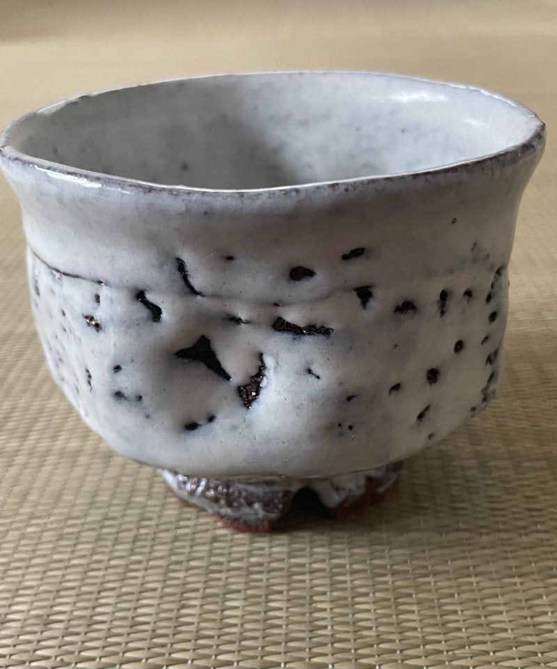 美品在銘】原節夫造 萩焼 鬼萩 白萩 茶碗 抹茶碗 | ginyoudo
