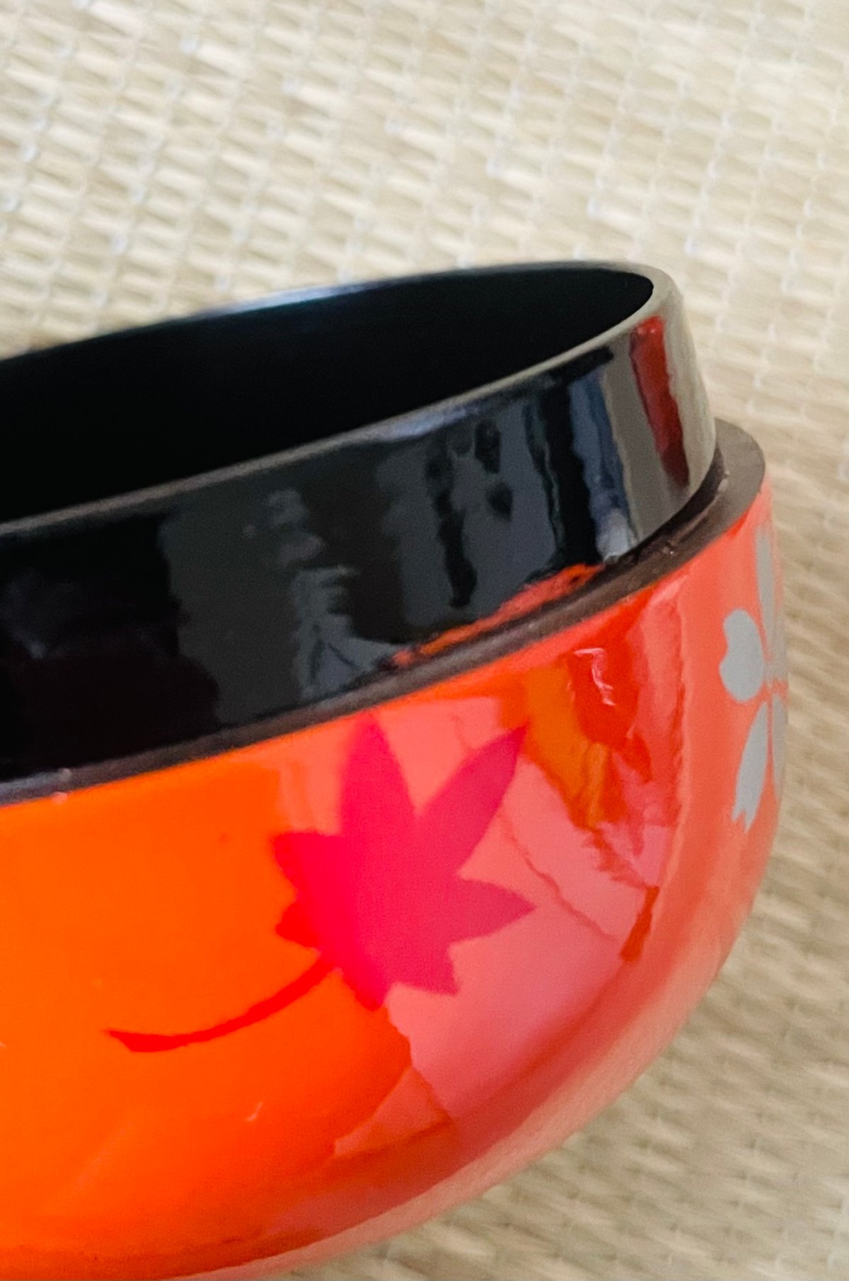 紅葉模様の香合 茶箱用三点セット 】桜 紅葉 流水 朱赤 茶筅筒、平棗、香合セット
