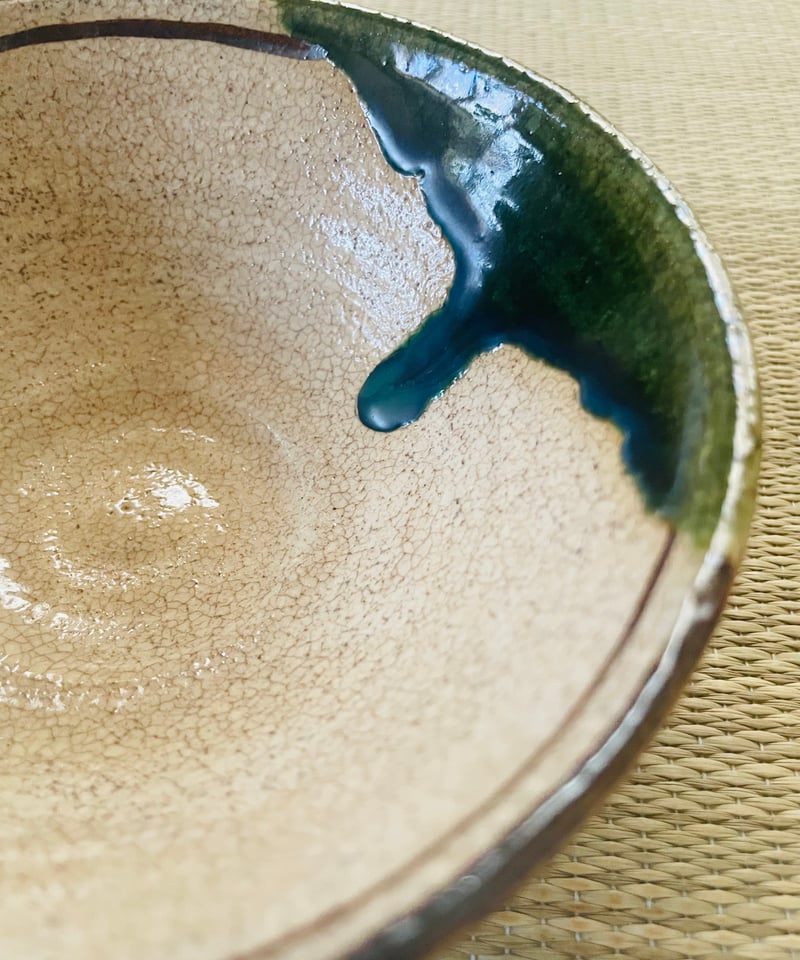 美品】在銘 市川竹川造 織部焼 平茶碗 | ginyoudo