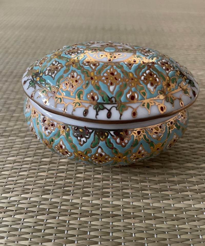 新品】ベンジャロン焼 小物入れ 見立て茶器 ブルー タイ | ginyoudo