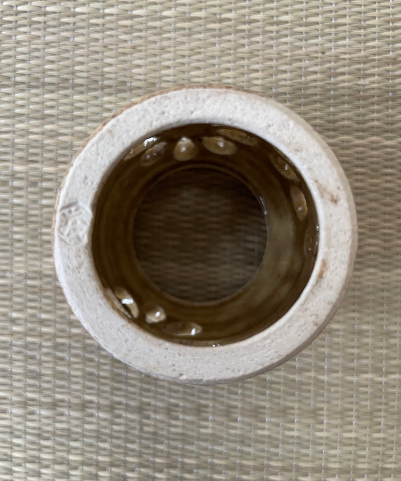 在銘 美品】山口茂造 菊 透かし 黄瀬戸 蓋置 茶道具 | ginyoudo