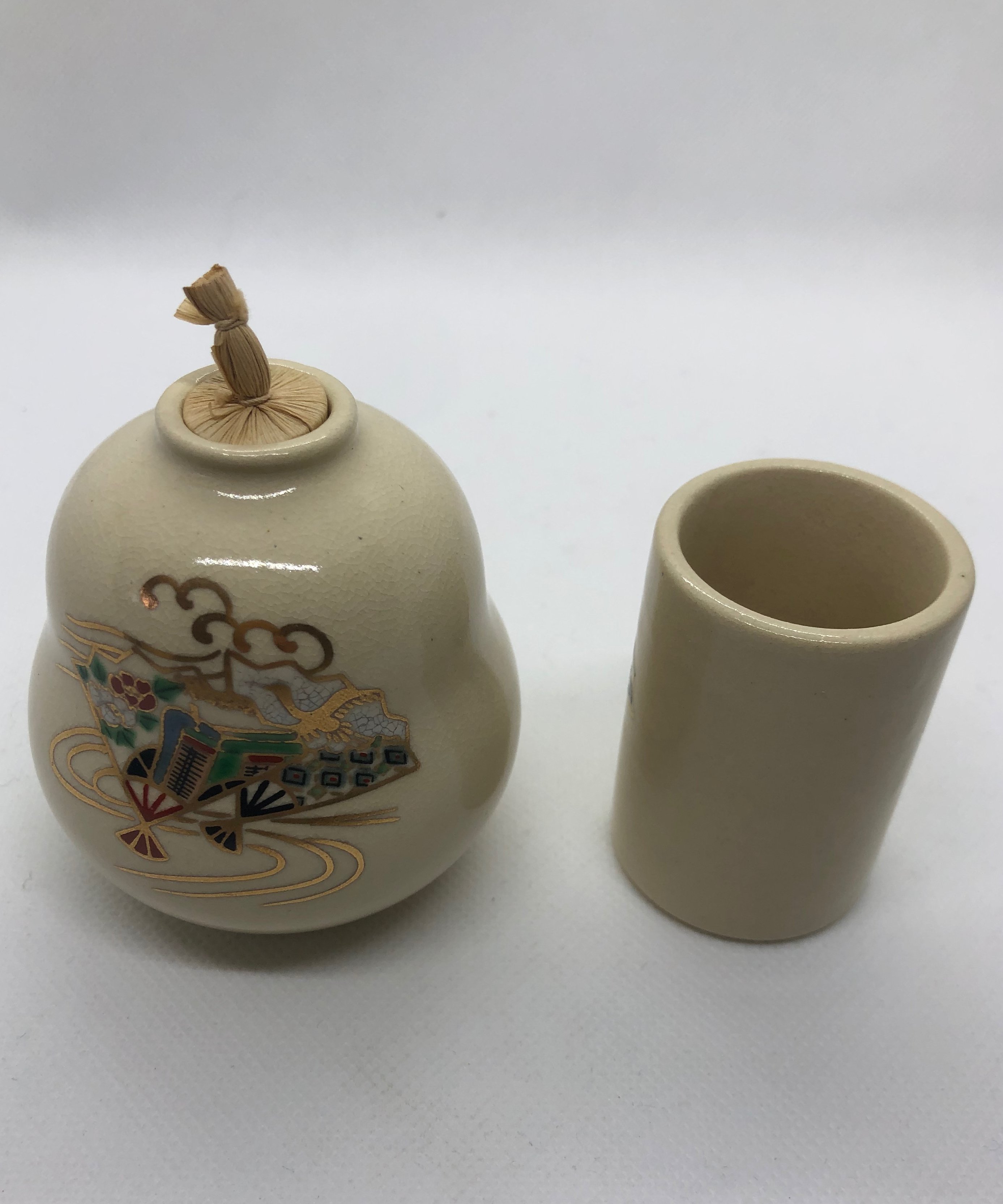 在銘】昌山造 茶箱用 茶碗 振出 茶巾筒 三点セット | ginyoudo