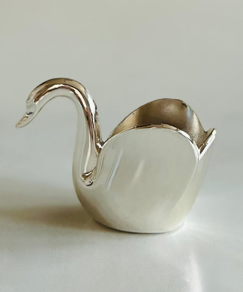 再再入荷】【美品】シルバープレート スワン/白鳥 見立て茶巾筒 | ginyoudo