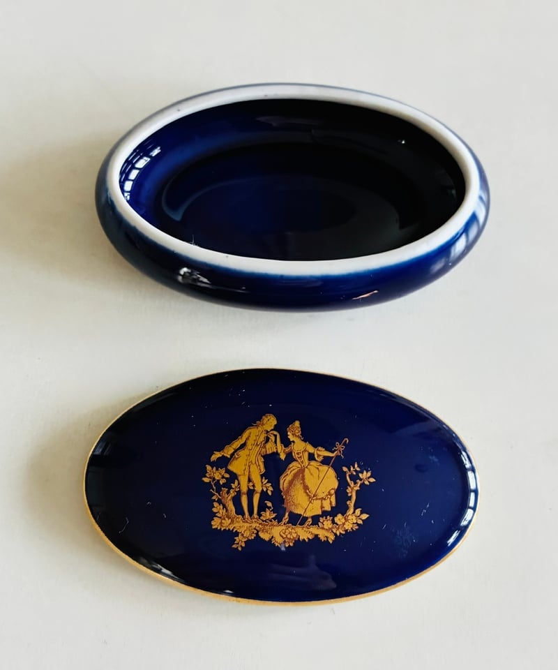 美品】フランス製 リモージュ 小物入れ/ピルケース/見立て薄器