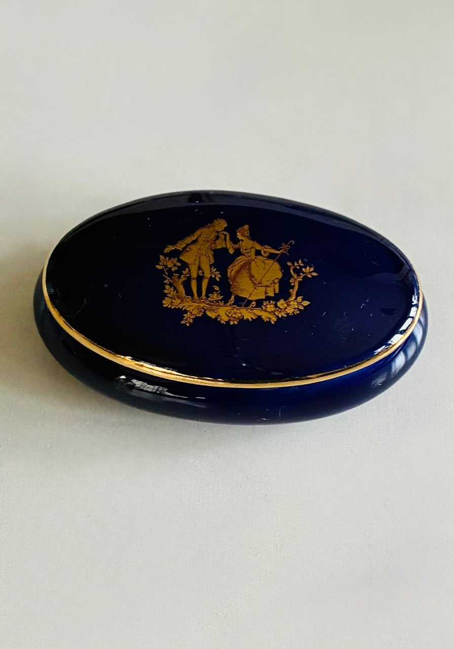 美品】フランス製 リモージュ 小物入れ/ピルケース/見立て薄器