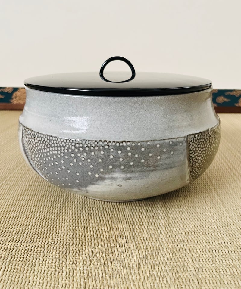 美品 桐共箱付】在銘 寄窯 高垣篤造 象嵌 平水指 | ginyoudo