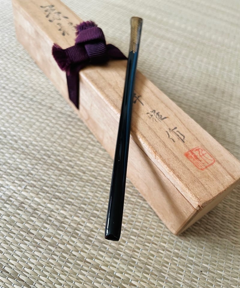 桐共箱 ウコン布 栞付】輪島塗 千雅造 柳蒔絵 茶杓 | ginyoudo