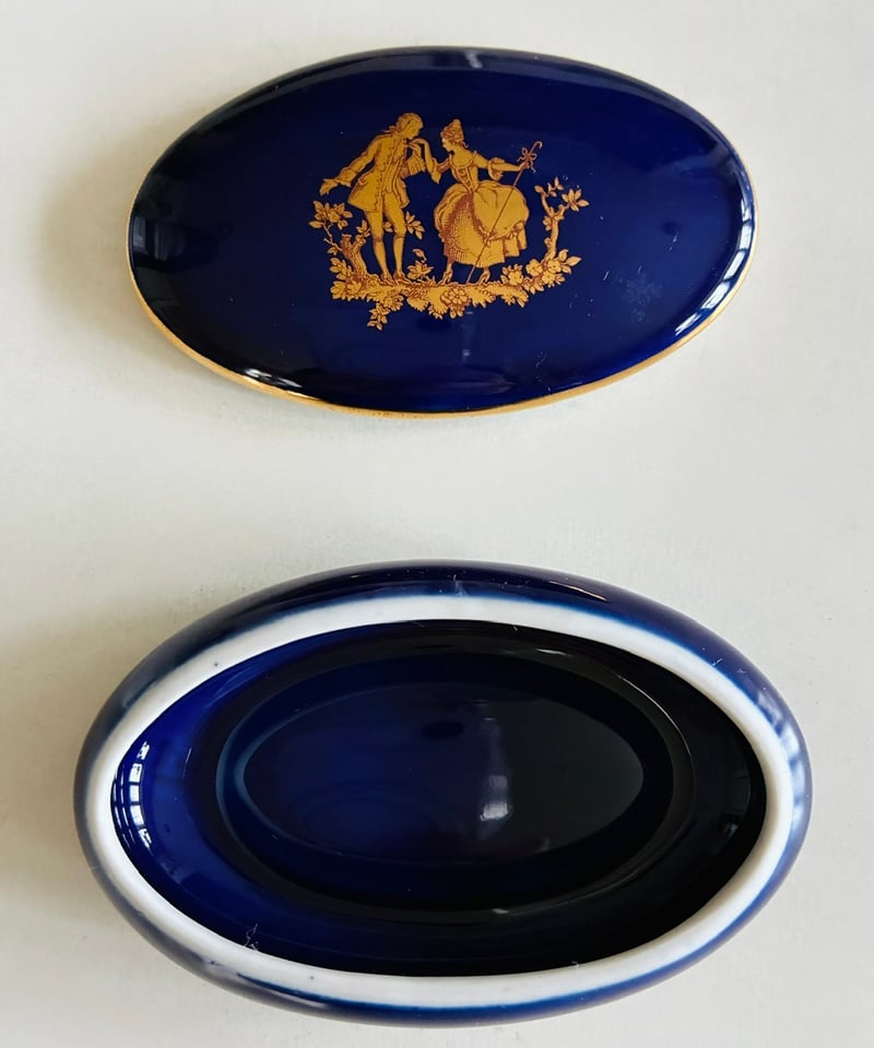 美品】フランス製 リモージュ 小物入れ/ピルケース/見立て薄器