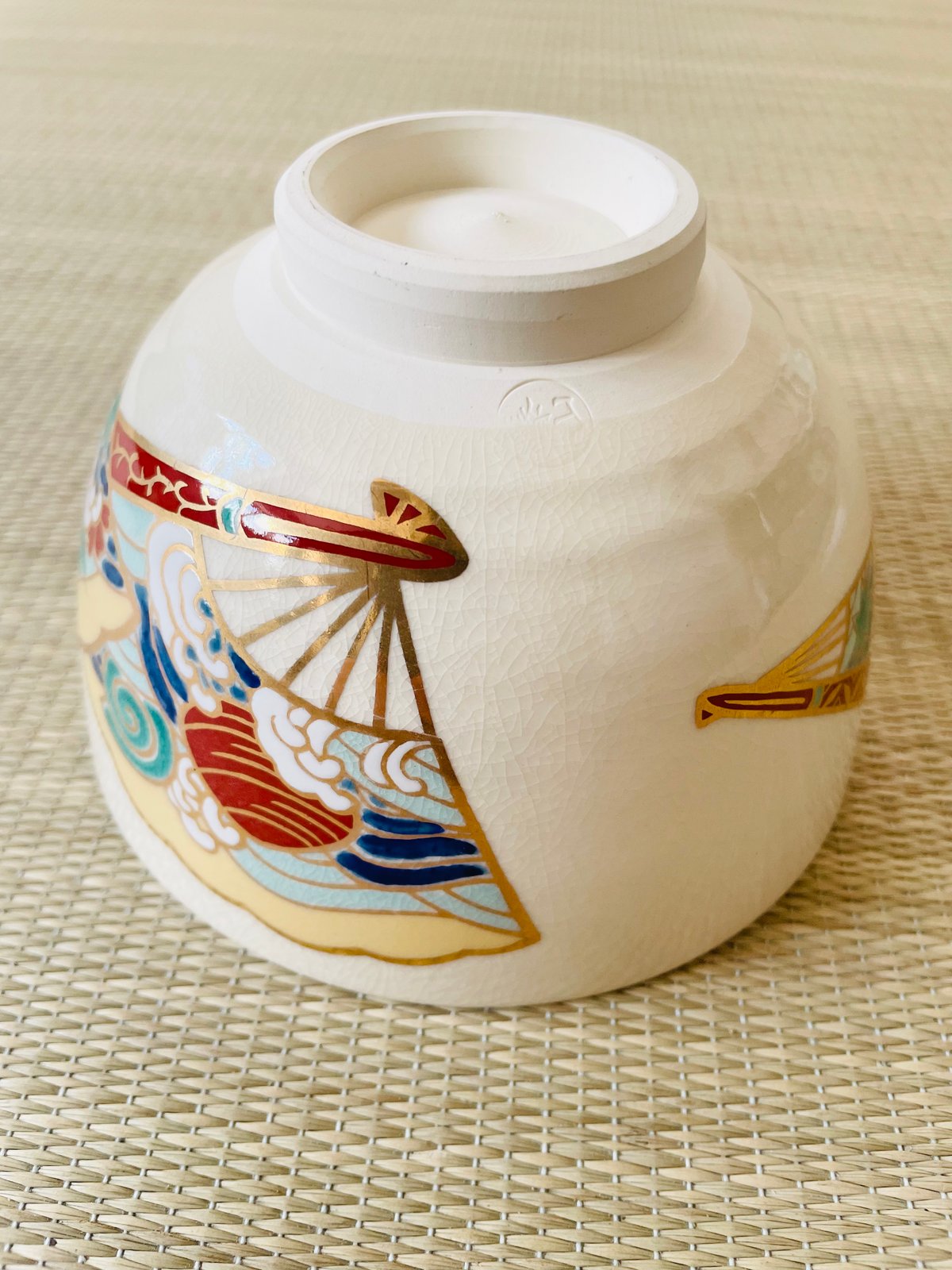 美品】加藤藤山造 在銘 陶印有 扇面貝 立波 桜紅葉 抹茶碗 | ginyoudo