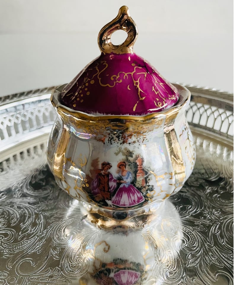 ヴィンテージ MADE IN JAPAN ラスター彩 ロココ調ティーポット