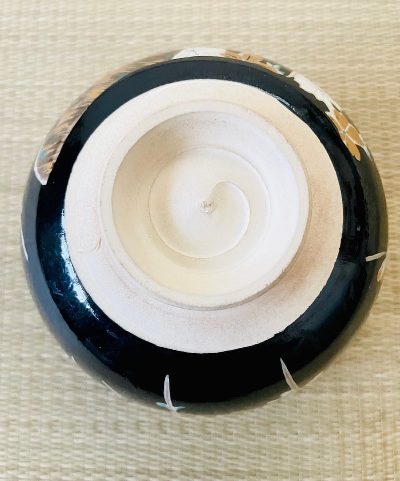 在銘 紙箱付】宮地英香 黒仁清 桜 さくら 茶碗 | ginyoudo