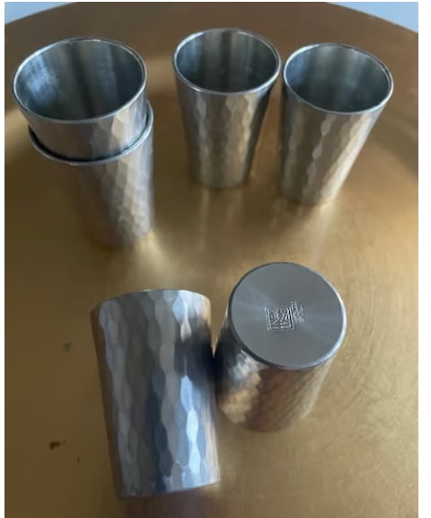 錫半 本錫 鎚起錫器 酒器 お猪口 ショットグラス 薩摩錫器 ぐい呑み