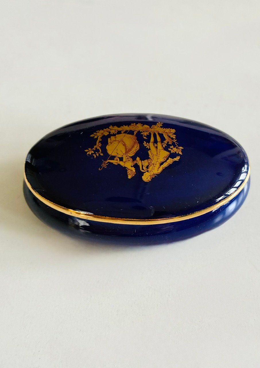 美品】フランス製 リモージュ 小物入れ/ピルケース/見立て薄器
