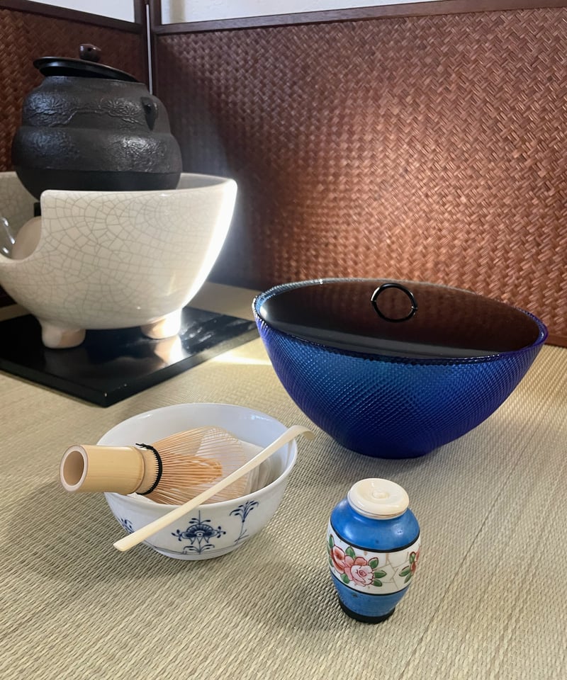美品】フランス製 arcoroc ガラスボウル 大 格子柄 ブルー | ginyoudo