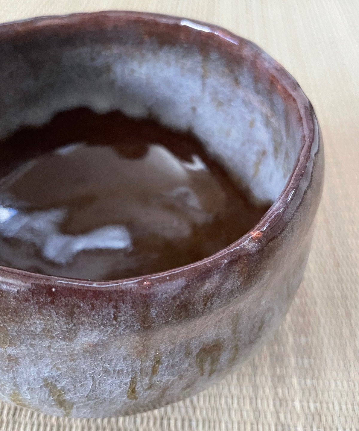 桐共箱 美品】在銘 大藪窯 岩村与詩夫造 大樋焼 おおひやき 茶碗