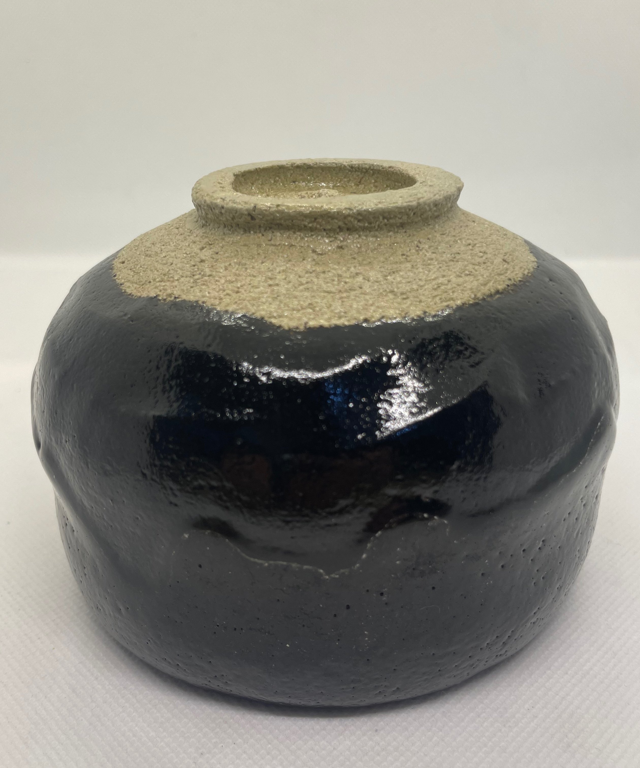 美品・在銘/共箱付】佐々木 昭楽造 黒楽 黒楽帯釉 抹茶茶碗 | ginyoudo