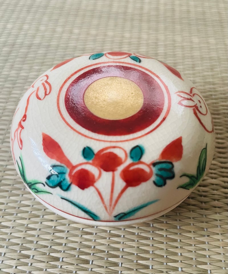 在銘】京焼 色絵 うさぎ（兎 ウサギ）香合 見立て薄茶器 | ginyoudo