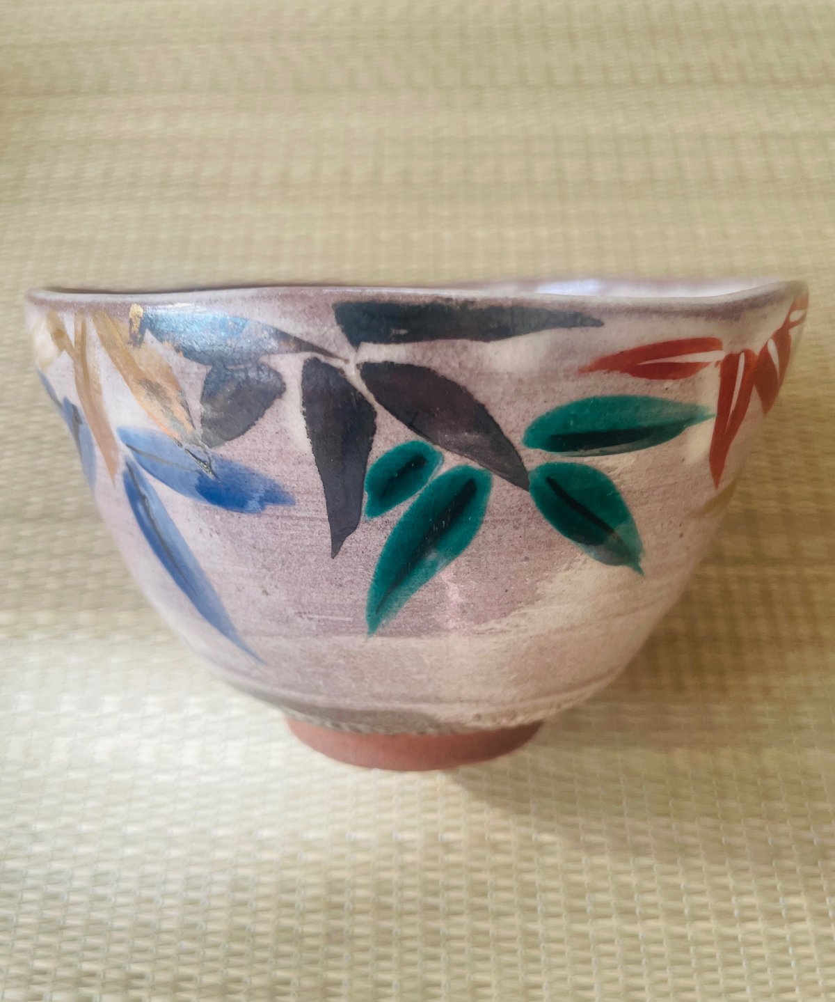 美品 在銘】作家物 茶箱用 仁清写し 茶碗 振出 茶巾筒三点セット