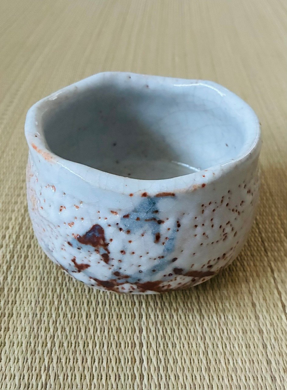 美品】瀬戸 拝土窯 水野古麦造 志野茶碗 絵志野茶碗 | ginyoudo