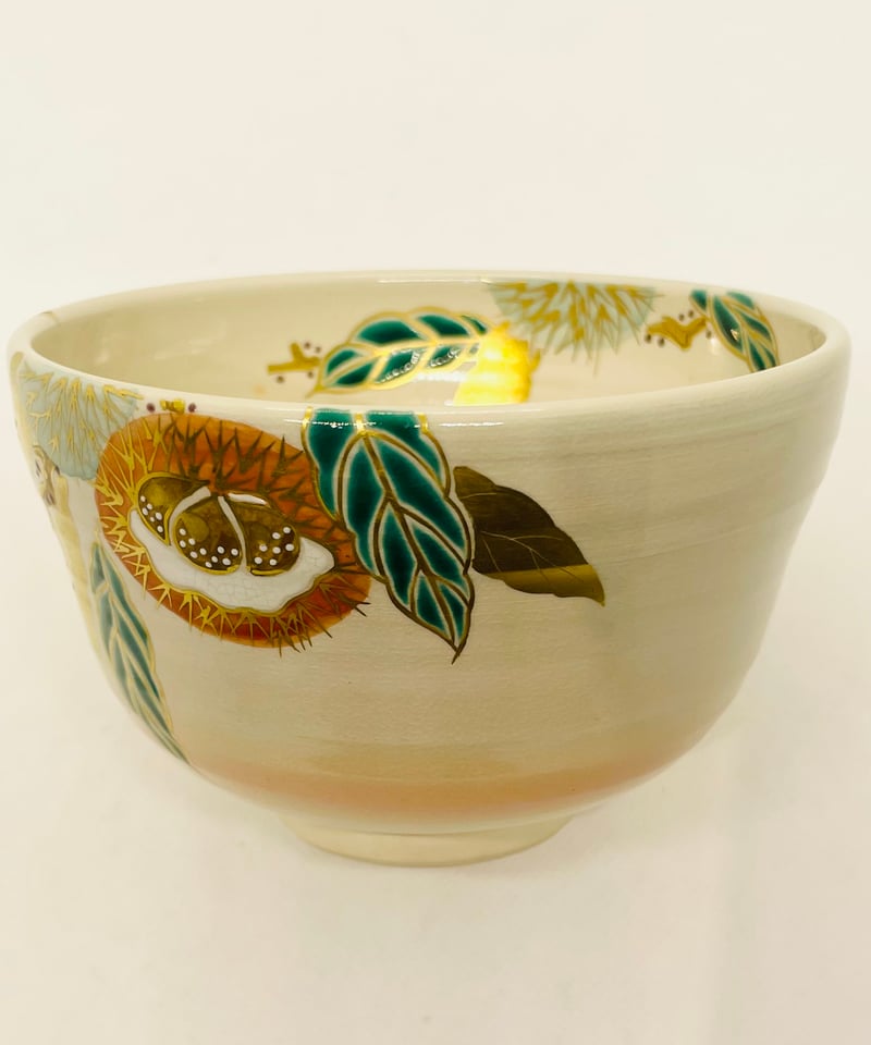 美品 在銘/共箱】清香造 色絵栗之図 茶碗 京焼 | ginyoudo