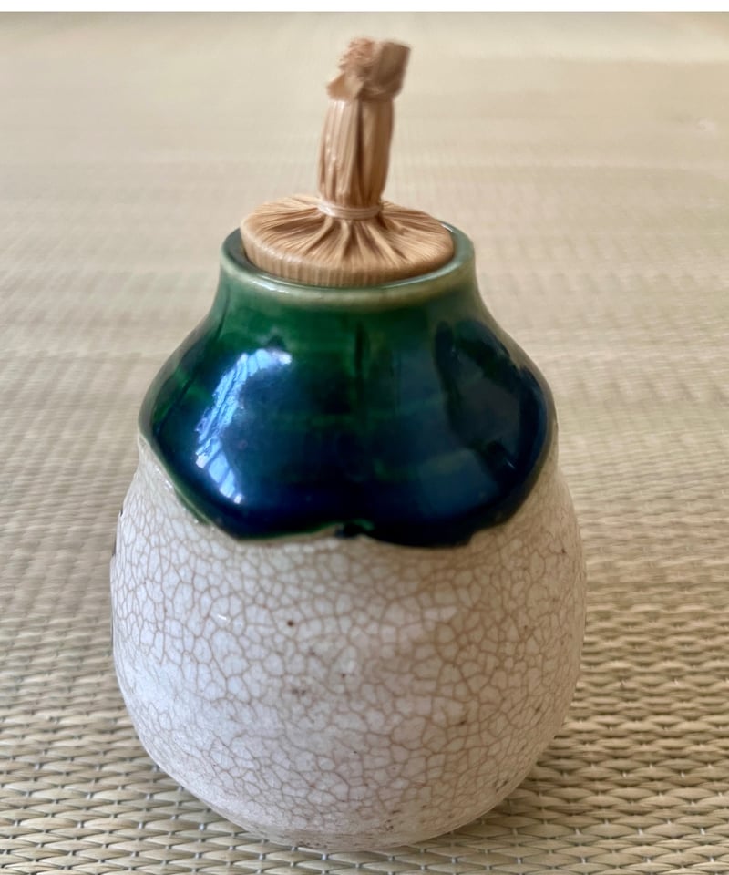 美品 在銘】山口錠鐵造 振出 織部焼 金平糖入れ 茶箱点前 | ginyoudo