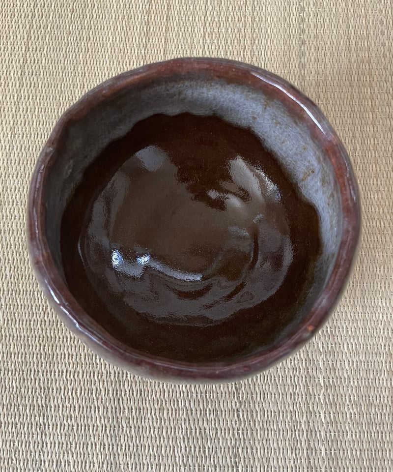 桐共箱 美品】在銘 大藪窯 岩村与詩夫造 大樋焼 おおひやき 茶碗
