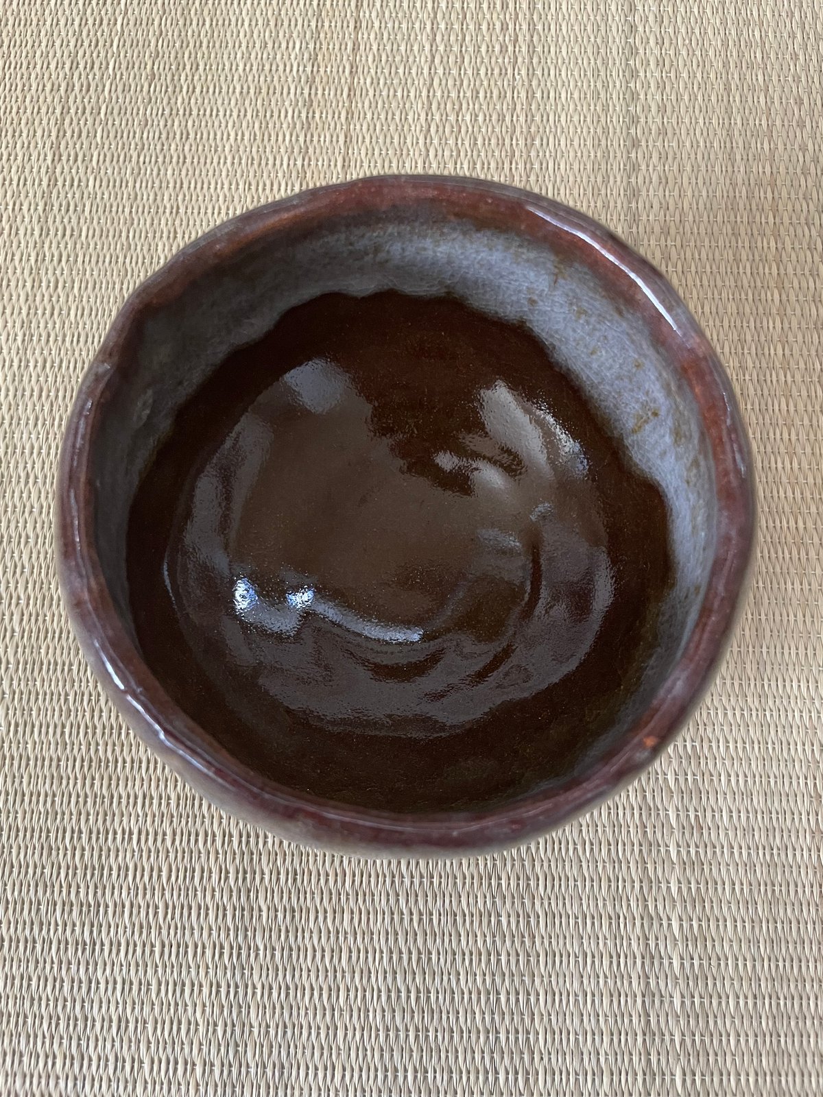 大樋焼　抹茶碗 銘 岩村与詩夫造 共箱付　キレイ 桐共箱 美品】在銘 大藪窯 岩村与詩夫造 大樋焼 おおひやき 茶碗