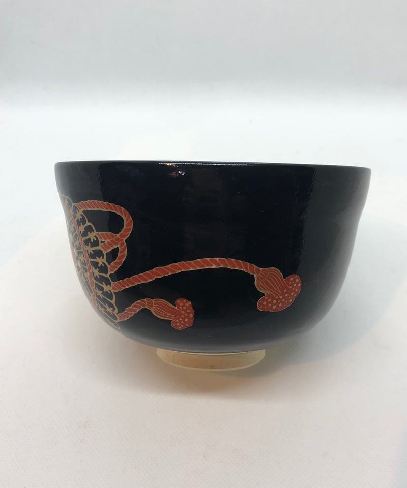 美品 在銘】宮地英香 黒仁清 兜 菖蒲 茶碗 | ginyoudo
