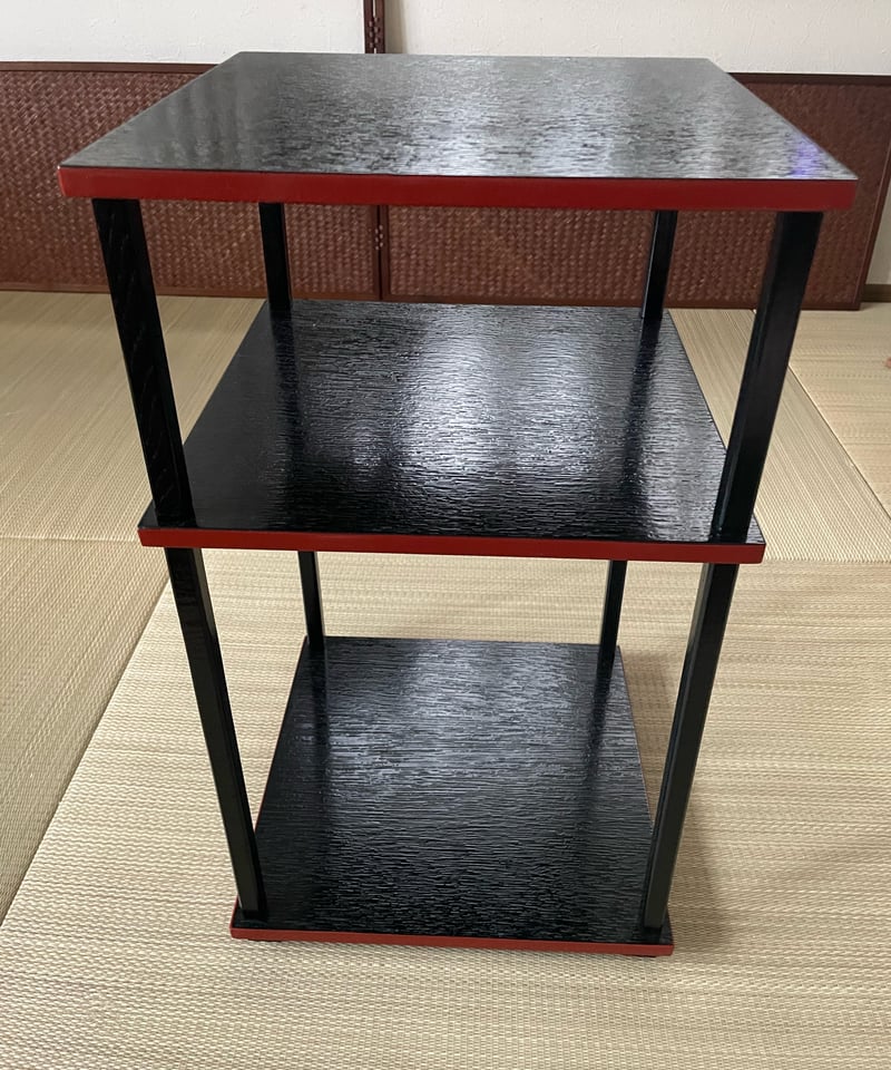 元箱付き美品】更好棚 黒 爪紅 掻き合わせ塗 | ginyoudo