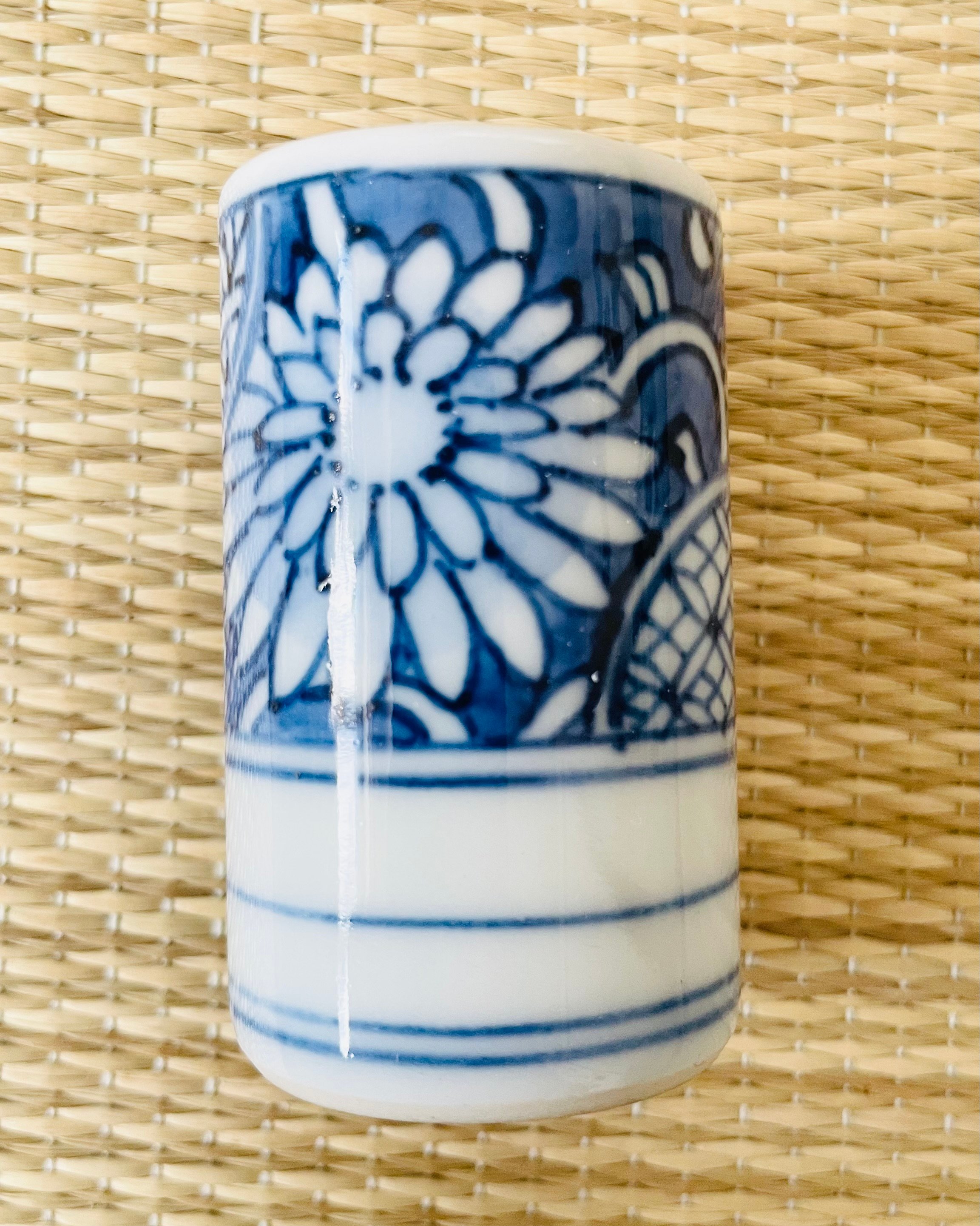 美品】無銘 祥瑞 茶巾筒 茶箱用茶巾筒 菊唐草 祥瑞文様 | ginyoudo