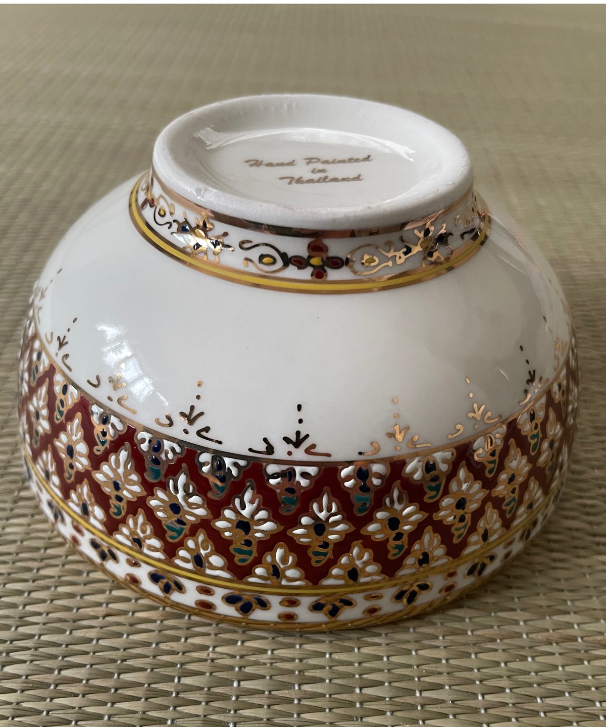 新品】タイ製 手描き ベンジャロン焼 磁器 ボウル 茶碗（茶色） | ginyoudo