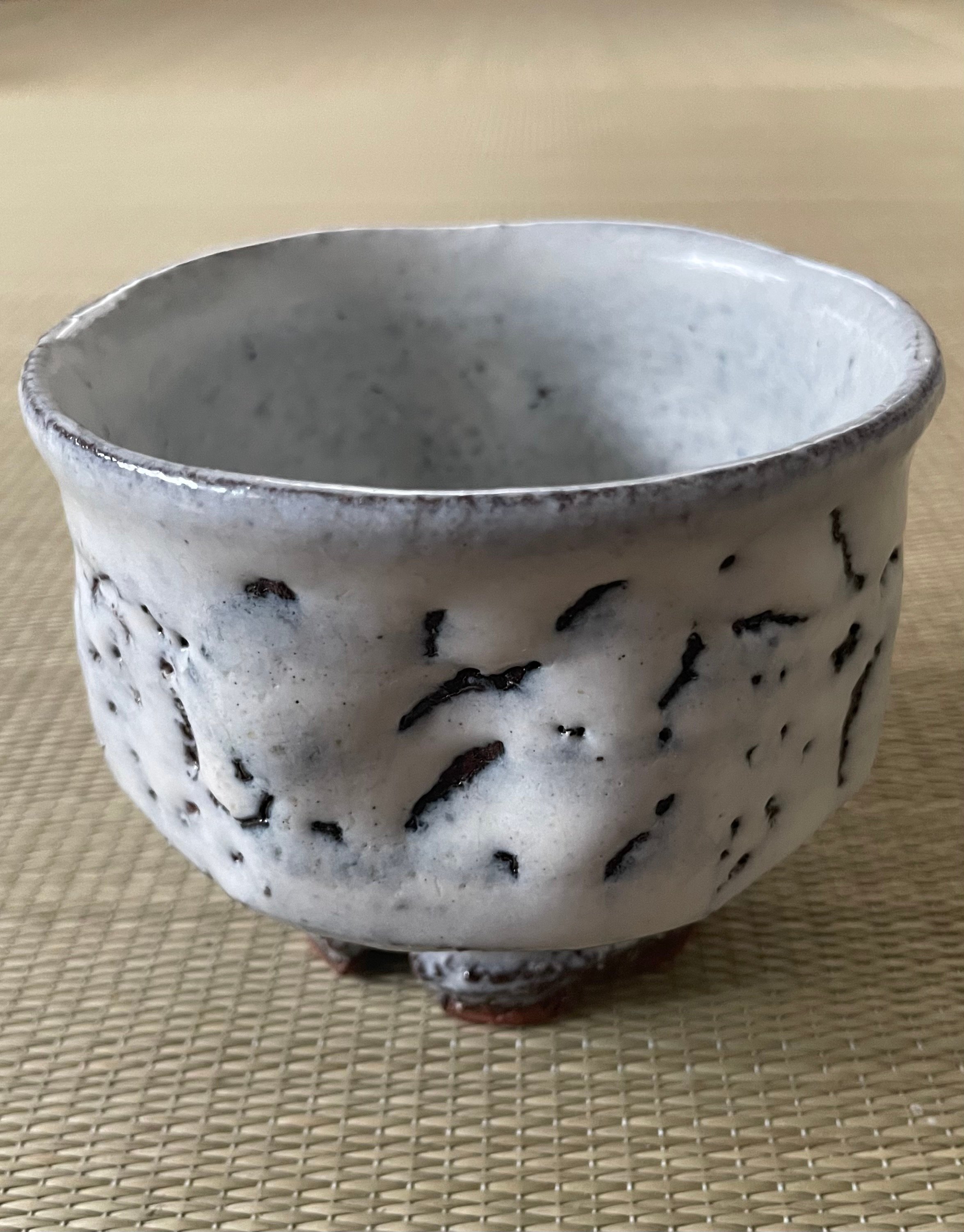 美品在銘】原節夫造 萩焼 鬼萩 白萩 茶碗 抹茶碗 | ginyoudo