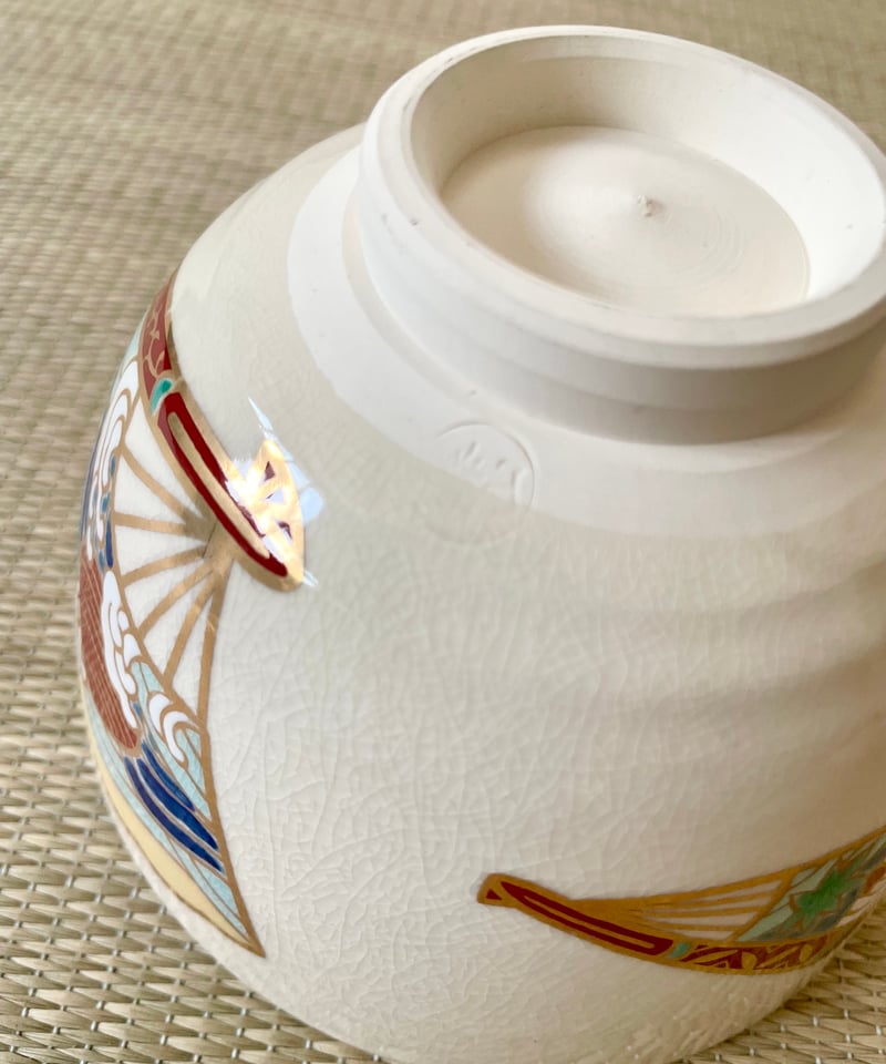 美品】加藤藤山造 在銘 陶印有 扇面貝 立波 桜紅葉 抹茶碗 | ginyoudo