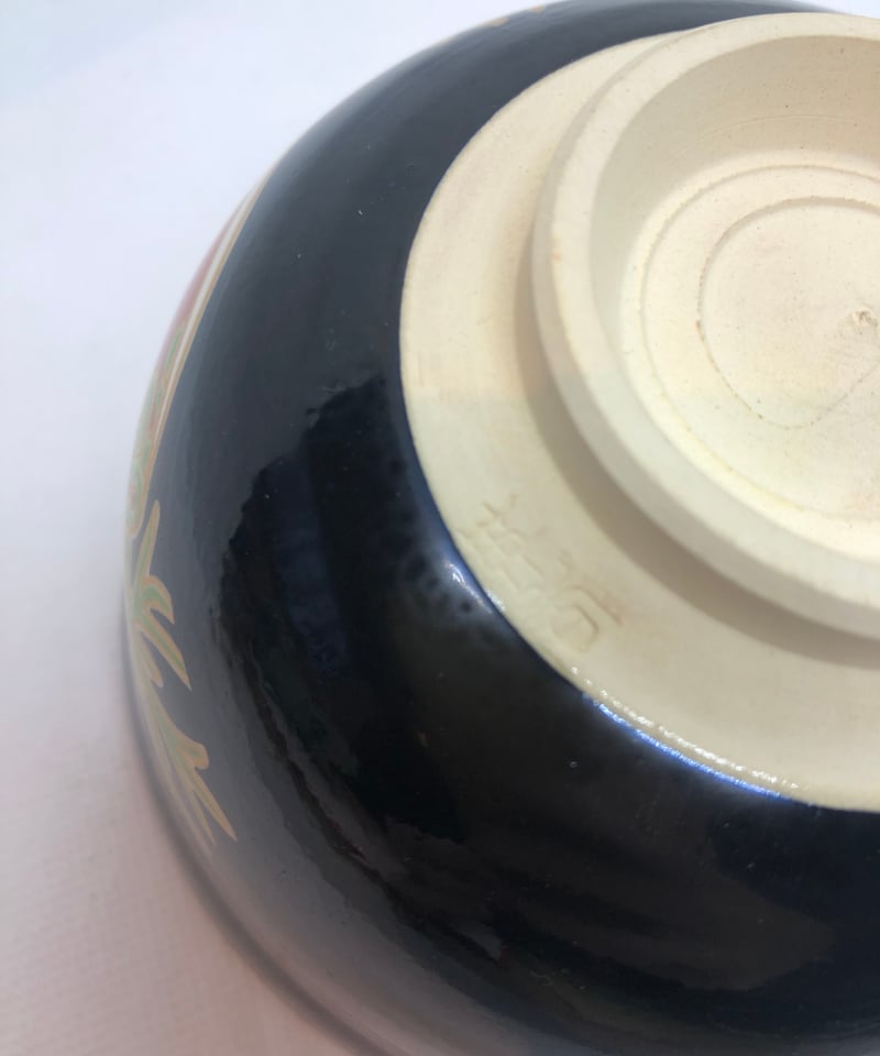 美品 在銘】宮地英香 黒仁清 海松貝文様 抹茶椀 | ginyoudo