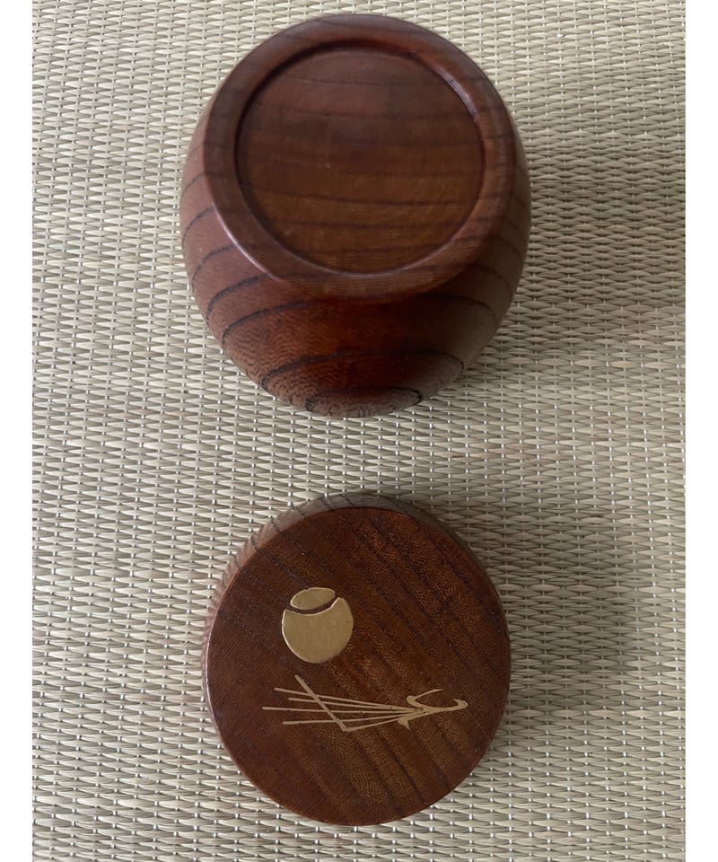 美品】拭漆 欅 胴張棗 ツボツボ文様に五葉の松 | ginyoudo