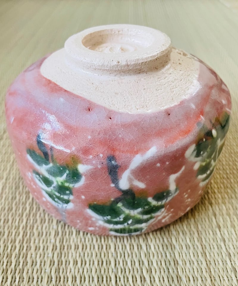 美品 紙箱付】松楽造 赤楽 松 雪吊り 楽茶碗 | ginyoudo