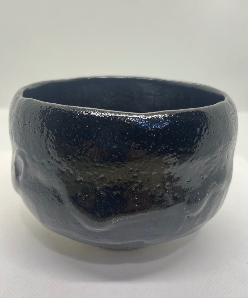 美品・在銘/共箱付】佐々木 昭楽造 黒楽 黒楽帯釉 抹茶茶碗 | ginyoudo